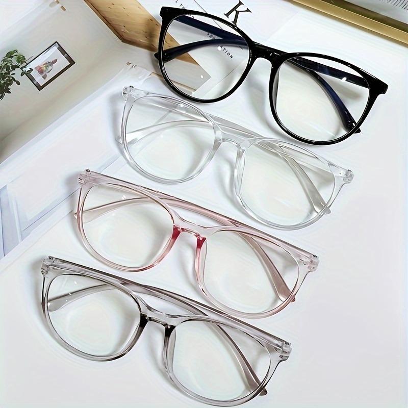 [Blue Light Blocking Glasses] Anti-Blue Light Oval Plastic Full Frame Glasses