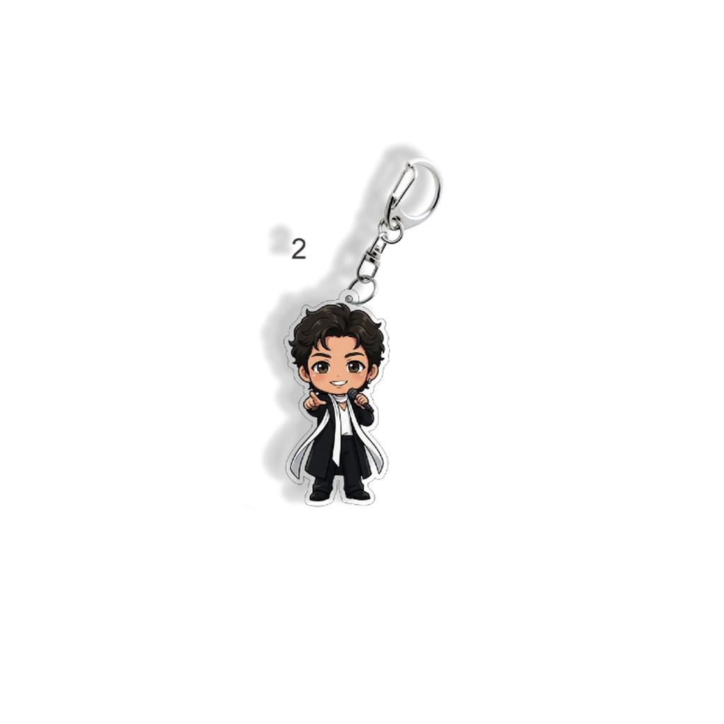 7pcs BTS Keychain, Bangtan Boys Formal Cartoon Figure Keyring, Kpop ARMY Fans Bag Charm,Kpop Idol Bag Pendant