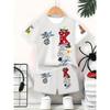 Summer New 3D Printed Cartoon Graffiti Pattern Children's Set, Featuring Quick-dry, Breathable, and Lightweight Characteristics