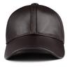 Men's Genuine Lambskin Leather Duckbill Baseball Cap - Autumn/Winter Warm Grandpa Style