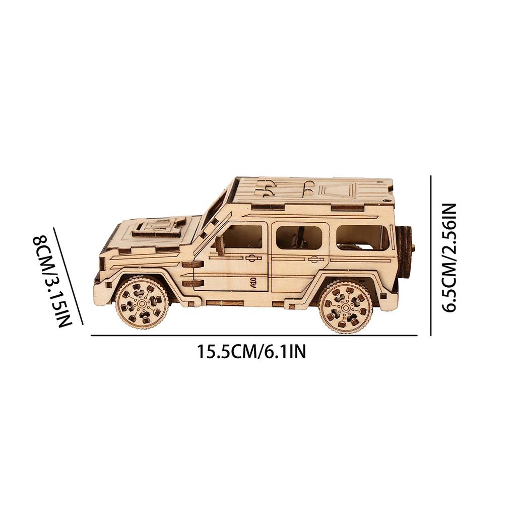 SUV 3D Car Wooden Puzzle, Scale Model,DIY Model Kit, Handcraft Gift,Home Decoration,Mechanical Model Kit, Building Toy