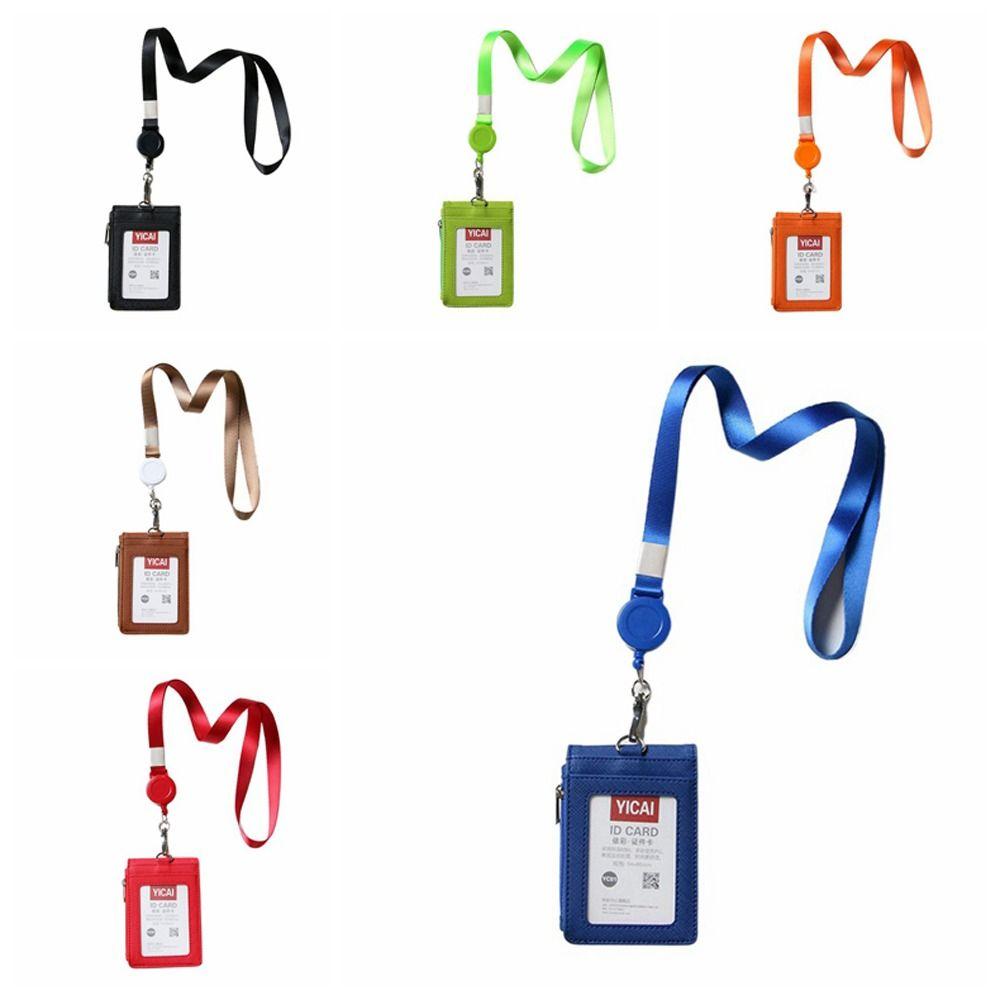 Multi-position Neck Hanging Card Case With Lanyard ID Buse Card Storage  Travel
