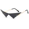OEC CPO Übergroße Cat-Eye Randlose Sonnenbrille Damenmode Einstückige Gläser Sonnenbrille Weiblicher Trend Dreieckige Brillen Herren UV400