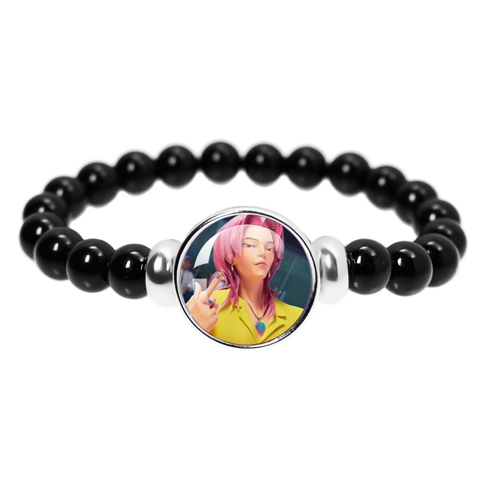 

Модный браслет женской группы, браслет из бусин, браслет с купольным значком, подходит для подарков фанатам, мужской и женский, парные украшения, аксессуары для подарков One Size