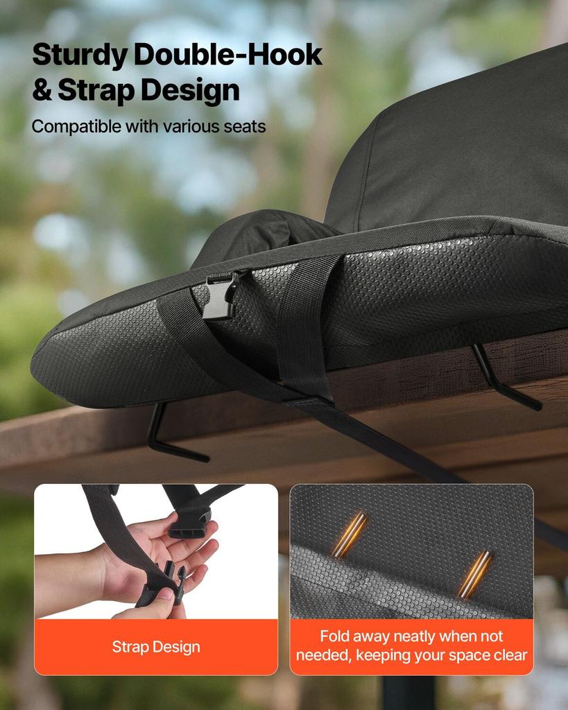 Stadium Seat, 6 Adjustable Angle Bleacher Chair, 73.66mm Cushion Stadium Seat with Back Support and Armrest, Wide Bleacher Chair with Hook Pocket