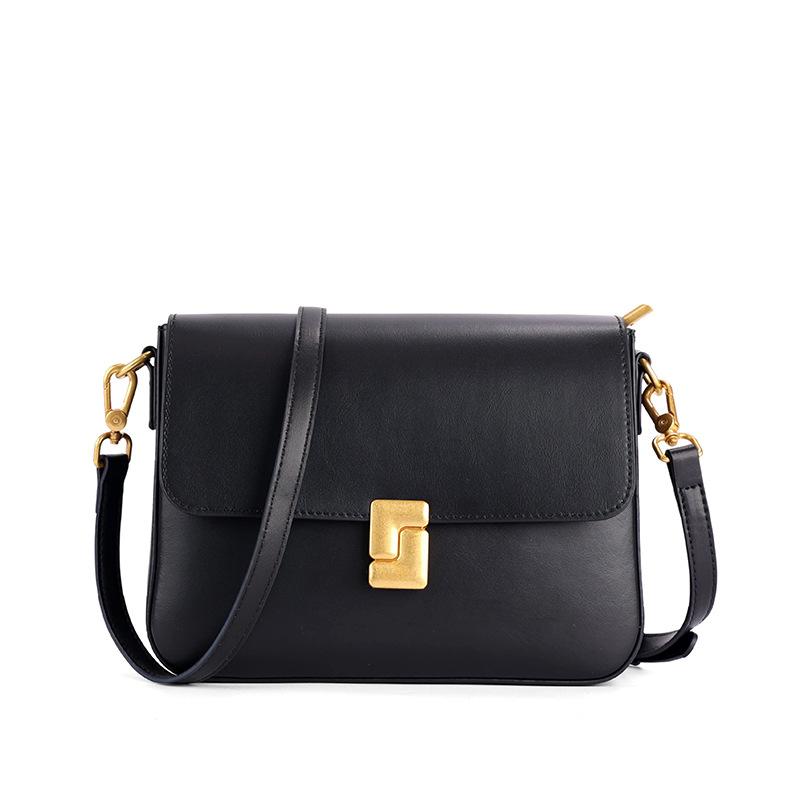 High-end Niche Design Bag for Women 2025 New Genuine Leather Women's Bag Retro Fashion Commuter Shoulder Bag Crossbody Bag