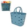 Shower Storage Basket Portable Handle Versatile Hollow Design Bath Storage Basket Organizer Bin for