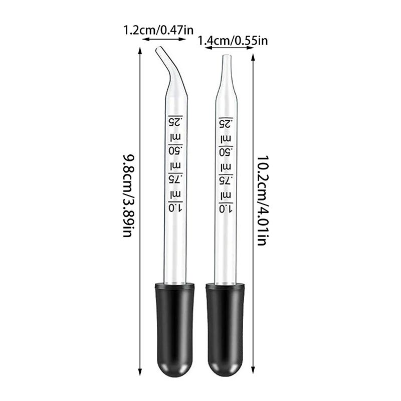 1ml skleněné kapátko kapátko s gumovou hlavou kapátko s pipetou na esenciální olej lahvička s brčkem pro školní domácí vědu měření přenos