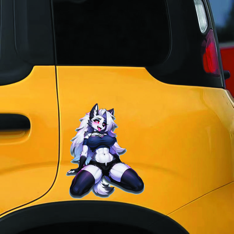 DS32 # 12,5x15cm Autocolant autocolant cu vulpe drăguță - Decal din vinil rezistent la zgârieturi pentru mașină, motocicletă, laptop - ușor de aplicat și îndepărtat