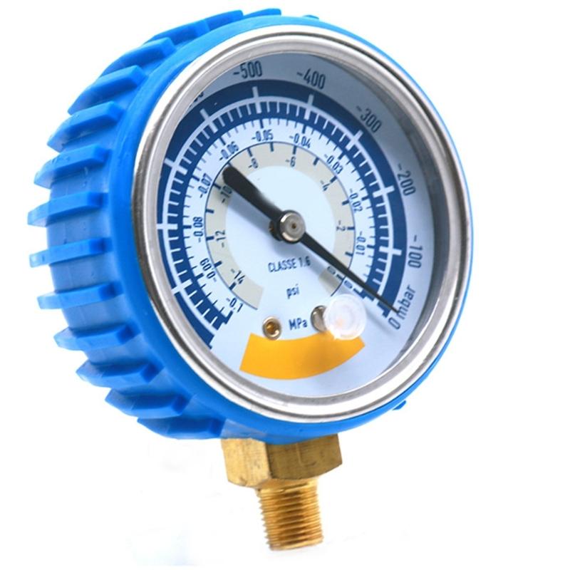 0-14psi Vacuum Gauge Stainless Steel 1/8inch Pressure Gauge Waterproof for Vacuum Pump Accurate Air Gauge