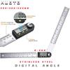 Stainless Steel Digital Angle Protractor 200mm - 360° Ruler for Woodworking