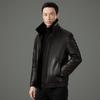 Märke Herrar Mångsidig Lamm läderjacka - Varm, Avslappnad och Snygg för Medelålders Pappor