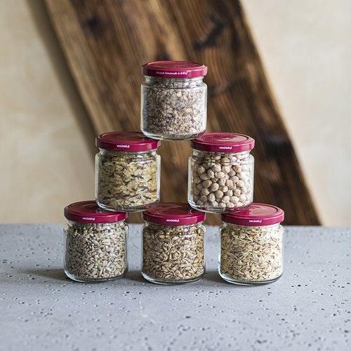 Burgundy jar lid, diameter 66, 10 pieces