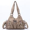Angel Kiss Stil Retro Abgenutzte Leder Hobo Tasche, Edgy Y2K Umhängetasche Geräumige Schultertasche mit Mehreren Taschen für den Alltag