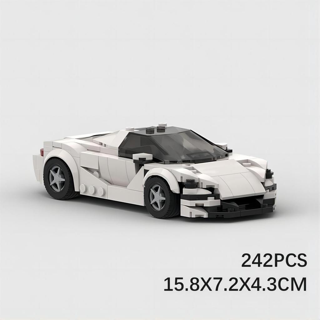MOC Building Block Speed Series 8 Grid Car Racing McLaren 720S Educational Assembly Toy Model