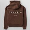 YOUNGLA Men's Oversized Pullover Hoodie Double-Layer Printed Fitness Jacket