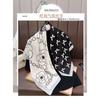 Korean Fashion Vintage Elegant Camellia Printed Square Scarf For Women