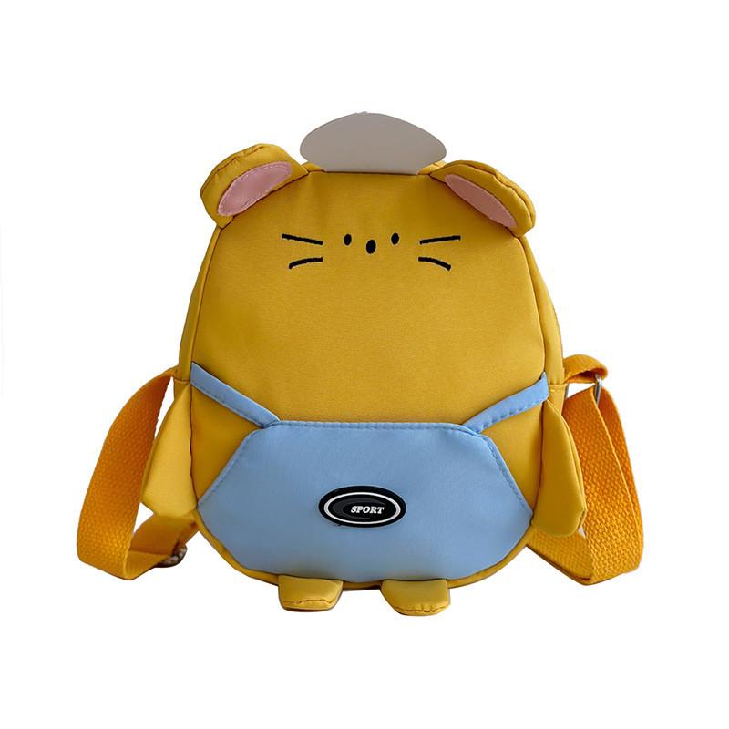 Adorable Cartoon Kids Crossbody Bag Featuring Stylish Color Blocking For Boys Girls And