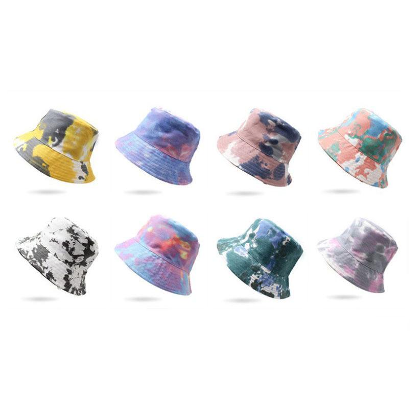 Tie-Dye Women'S Basin Hat Couple Men And Women Simple Sunshade Sunscreen Hat Four Seasons Printing Bucket Hat Tide