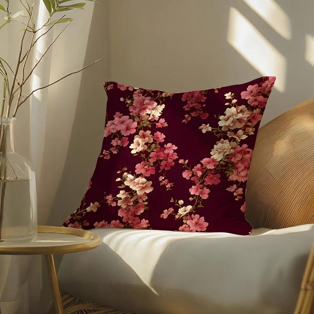 

NNiche Fresh Prints Style Art Pillow Case DoubleSided Plush Sofa Cushion Covers Organic Breathable Invisible Zipper 30X30cm