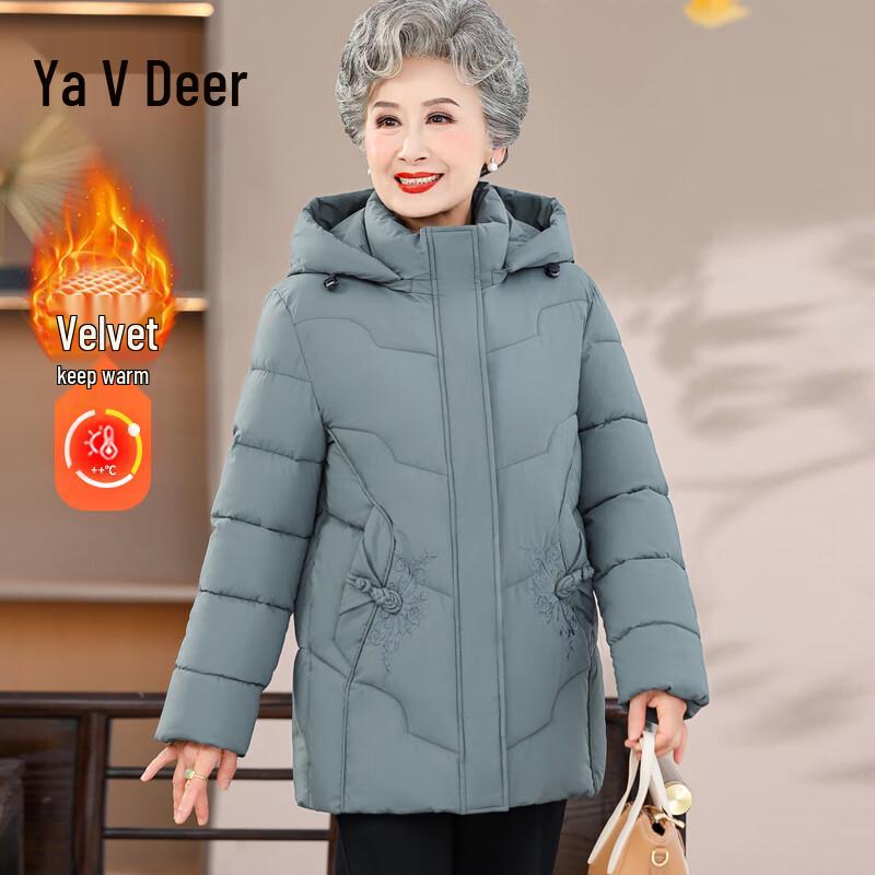 

Yalu Women s Winter Plush Lined Casual Padded Jacket 5XL