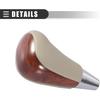 Motoforti Car Automatic Gear Stick Shift Knob, for Toyota RAV4 Camry Corolla, Faux Leather, Wood, Beige Brown