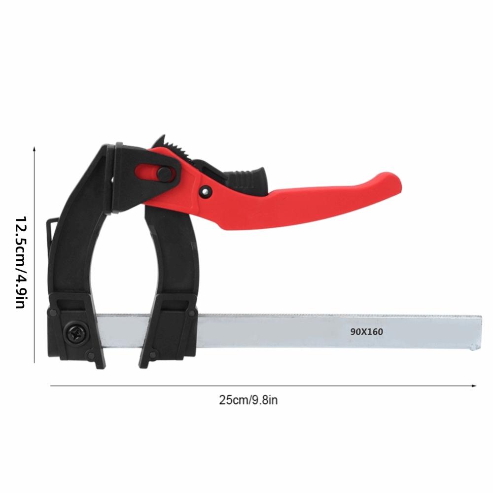 One Handed Woodworking Clamp Ratchet Mechanism Bar Clamp Durable F Clamp Woodworking
