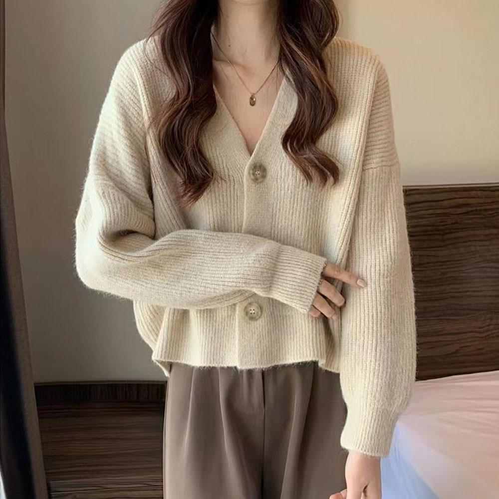 Women's Autumn Winter Fashion Clothing Coat Cardigan Knit Kntiwear Sweater For Women Korean Clothes