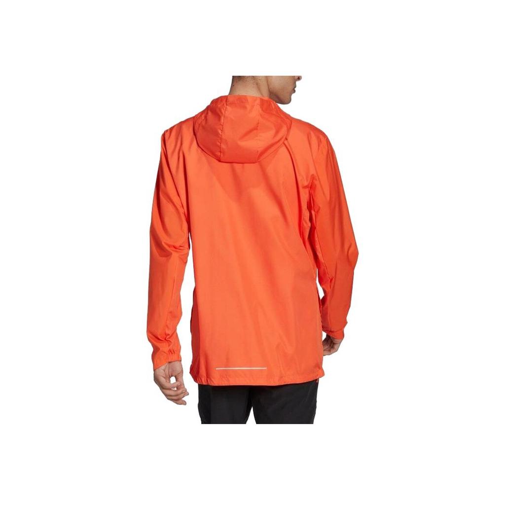 Adidas Letter Print Fitted Long Sleeve Zip Hoodie Jacket Men jackets Orange HL3959