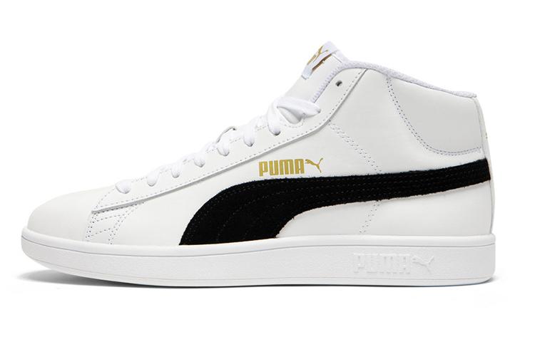 Puma Smash v2 Mid  White Black  36