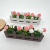 Miniatur Blumen Zaun Pflanzkasten Mini Hochbeet Figure Modell 1/12 Maßstab Puppenhaus Feengarten Dekoration Zubehör