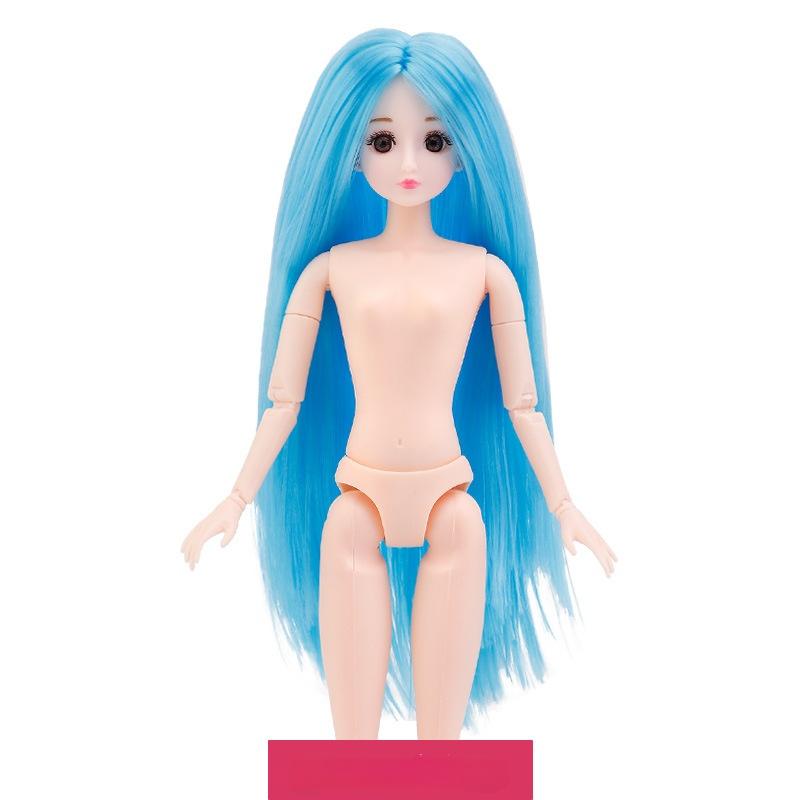 30cm 20/26Jointed Girl Doll Nude Body Parts Dolls With Hair Kids Toys 23 Jointed Girl Doll