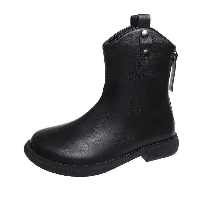 Fashion Women's Ankle Boots Winter 2024 Booties New In Autumn Female Short Shoes Pu Chic and Elegant Designer Luxury On Offer Y2k Goth