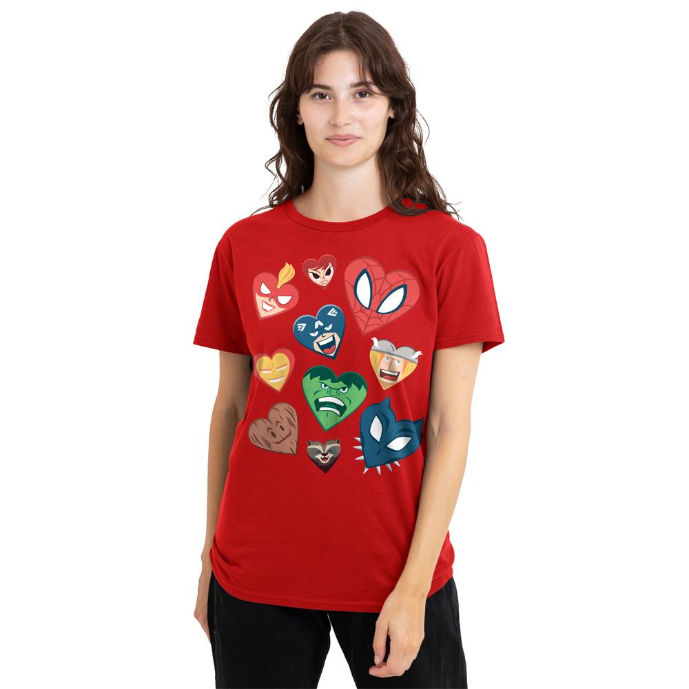 Marvel Womens/Ladies Characters Valentine`s Day T-Shirt