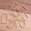 60Pcs/Lot Open Bezels For UV Epoxy Resin  Kit Hollow Frame Pendants Resin Craft Bezels Alloy Jewelry Molds For Resin Casting