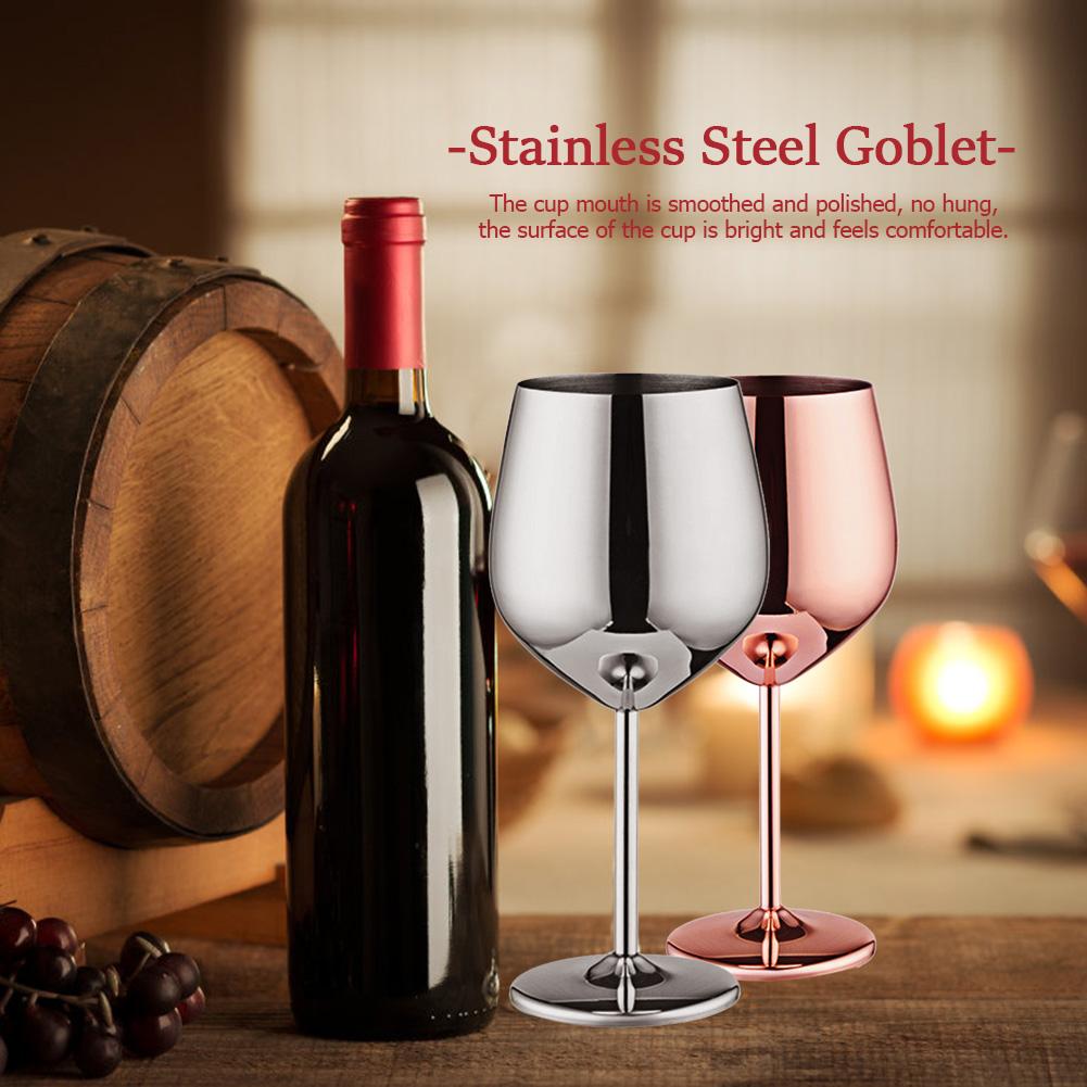 Stainless Steel 17oz Wine Goblet Unbreakable Metal Wine Glass for Party Office Wedding Anniversary