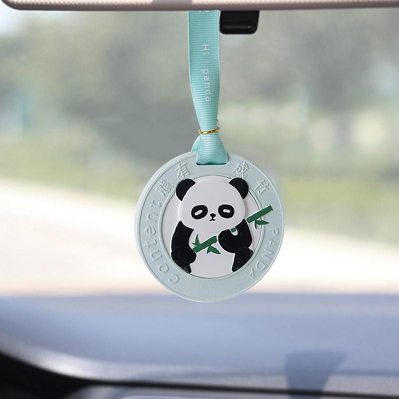 1Pc Car Hanging Perfume Aromatherapy Gypsum Home Air Freshener Rearview Mirror Pendant Car Accessories Interior Decoration Woman