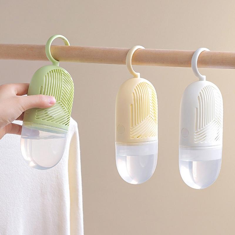 Clothes Dehumidification Box Reusable Hangings Dehumidifier Pack AntiMold with Water Collector&Hook for Wardrobe Closets