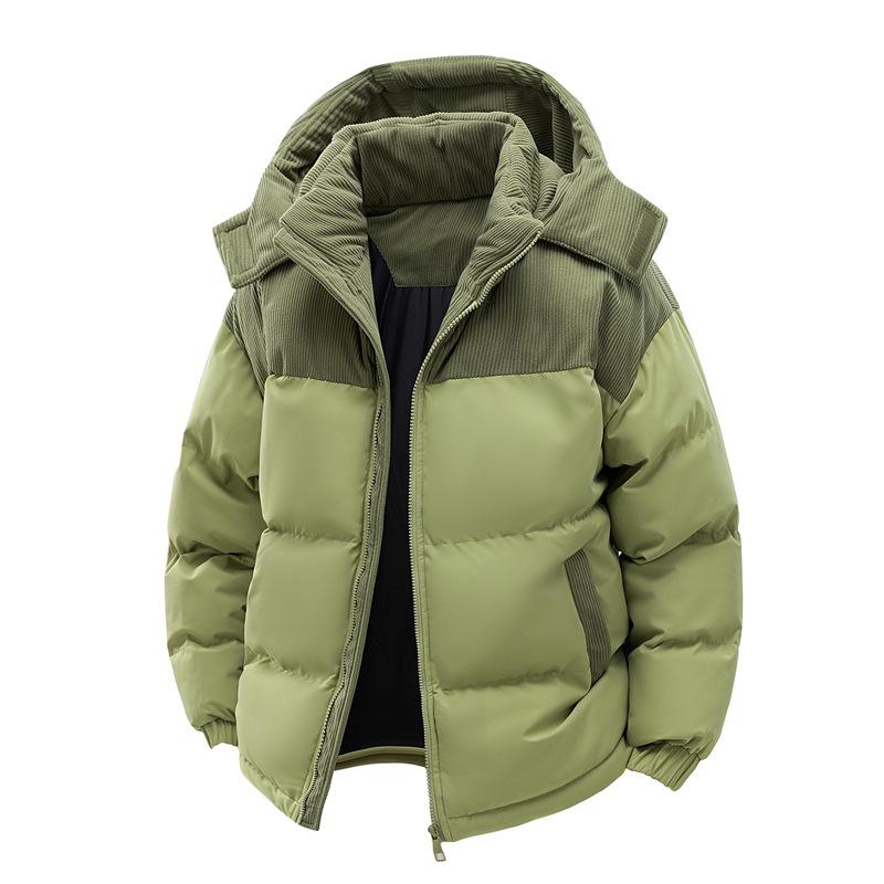 Men's Winter Hooded Cotton Jacket - European Size, Warm & Thick, Detachable Hood, Casual Style.