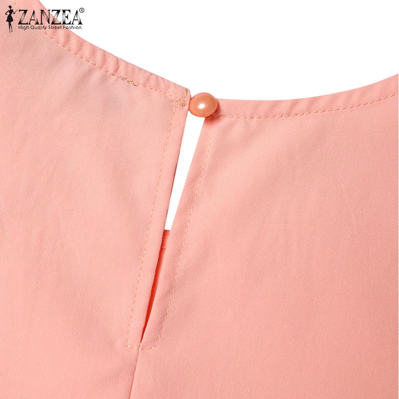 ZANZEA Damska letnia sukienka bez rękawów, na co dzień, plisowana