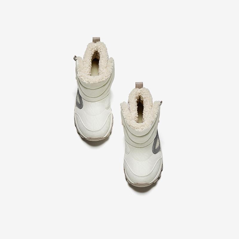 Anta Kids Trendy Fashion Thickened Warm Non-Slip Durable Boots Kids boots White Gray A12449942-1