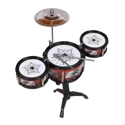 Jazz Drums with Cymbal Drumsticks Early Learning Toys Kids for Beginners