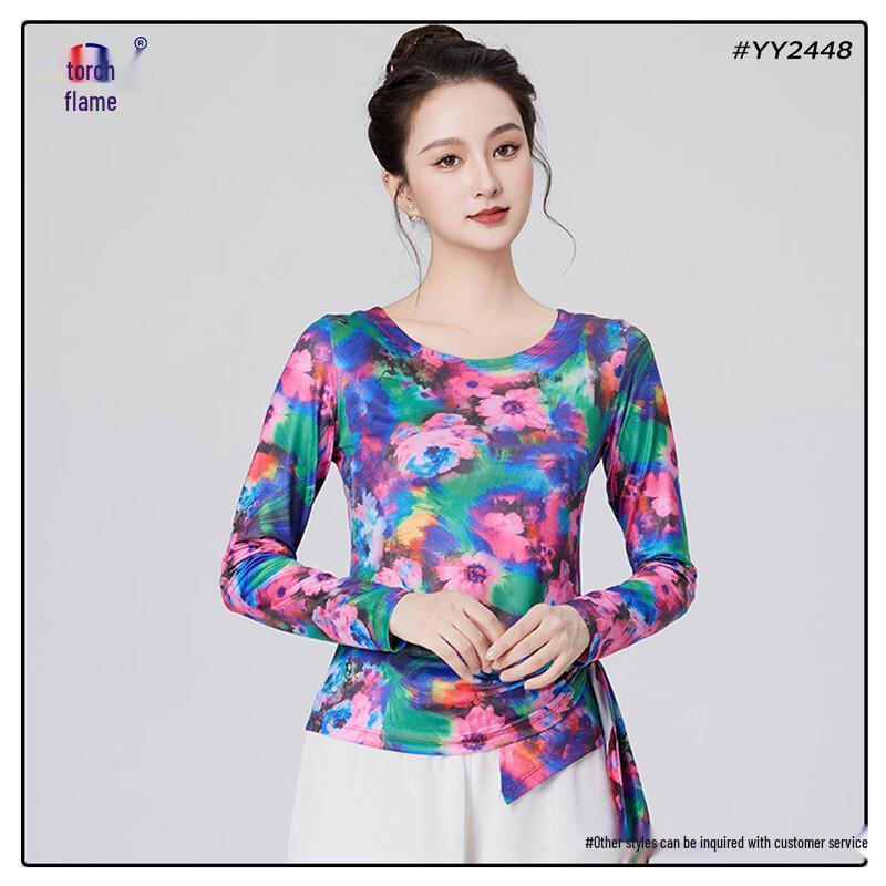 Women s Floral Square Dance Outfit 5XL