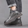 Winter First Layer Cowhide Wool Men's Warm Cotton Shoes Leather Velvet High-top Outdoor Casual Dad Men's Shoes Northeast