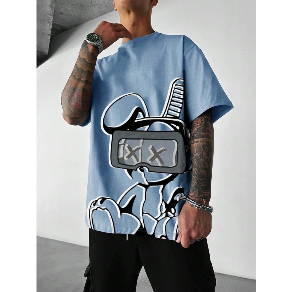 3D Digital Print T-shirt, Teenage Men's Short-sleeve Top, Versatile and Breathable