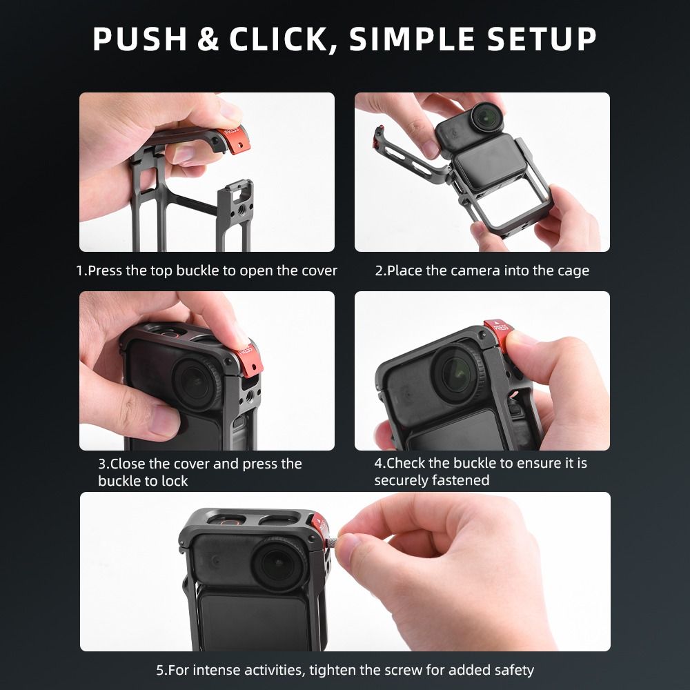 Quick Release Metal Rabbit Cage Expansion Protection for DJI Osmo Nano Action Camera Accessories