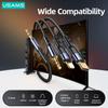 USAMS 3 In 1 Jack Braided Aux Audio Cable 3.5mm Lightning Type C Cable For Phone Tablet Computer CD Car Audio Speaker Headphone