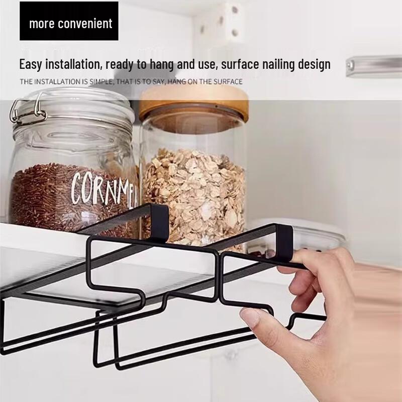 Punch-Free Creative Wine Glass Hanging Rack, High-Foot Red Wine Glass Storage