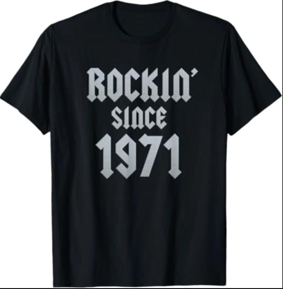 Rockin Since 1971 Rock Music 55th Birthday T-Shirt XL