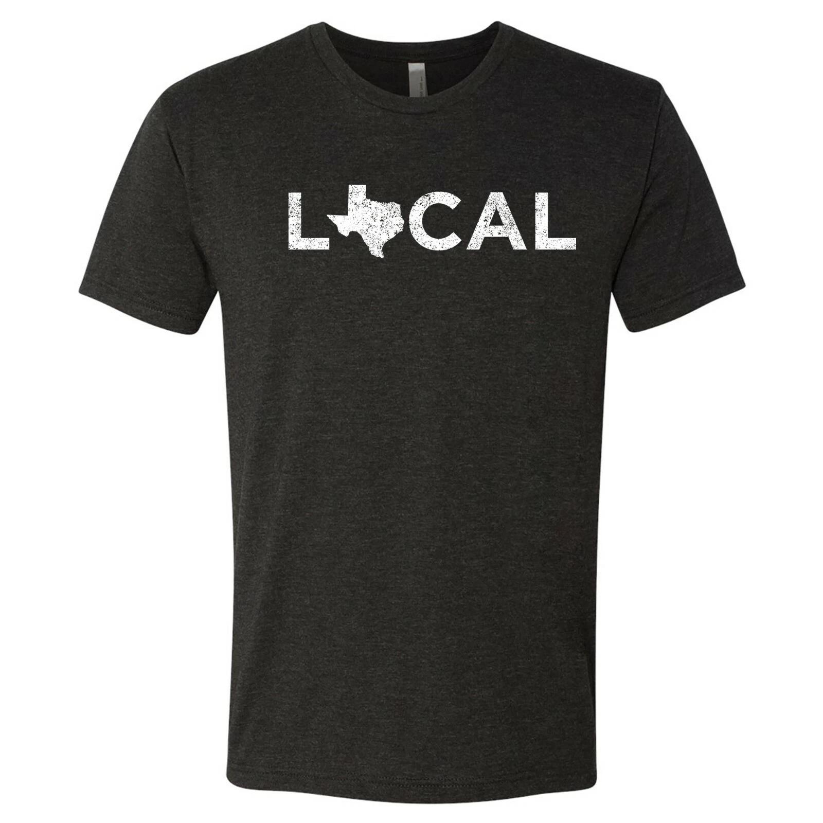 Texas Local - USA State Pride Canvas Triblend T Shirt - Vintage Black M